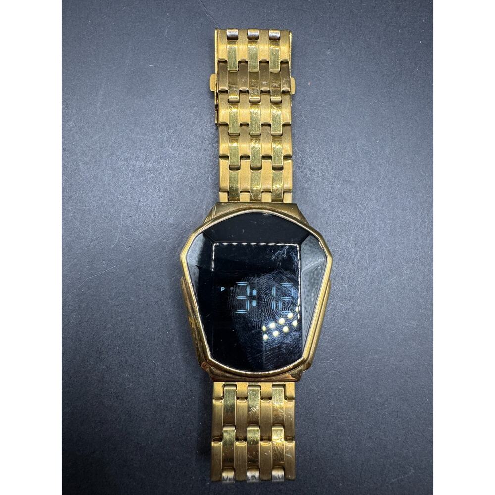 Daniel Steiger Men’s Watch Gold Tone Multifunction Digital Timepiece Working